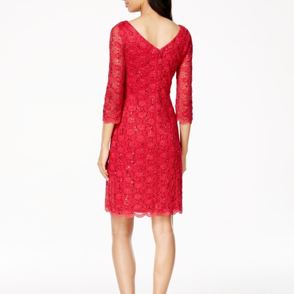 Calvin Klein Lace Sequin Cocktail Dress - Picture 2 of 9